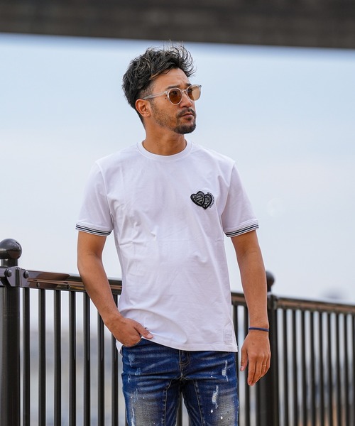 adamsJUGGLER（アダムスジャグラー）の「RTEG BK#ハートティー（Tシャツ/カットソー・メンズ・ホワイト/ブラック・XXL/XL/L/M/S）」の13枚目の写真