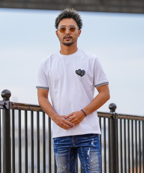 adamsJUGGLER（アダムスジャグラー）の「RTEG BK#ハートティー（Tシャツ/カットソー・メンズ・ホワイト/ブラック・XXL/XL/L/M/S）」の15枚目の写真