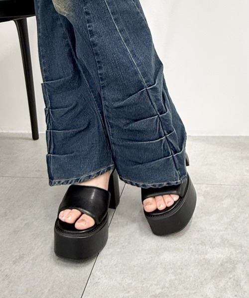 WEGO（ウィゴー）の「WEGO/【26春夏新作】ヒールデザインサンダル（サンダル・レディース・ブラック/その他1・MEDIUM/SMALL/LARGE）」の12枚目の写真