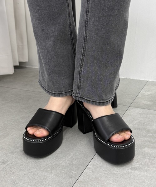 WEGO（ウィゴー）の「WEGO/【26春夏新作】ヒールデザインサンダル（サンダル・レディース・ブラック/その他1・MEDIUM/SMALL/LARGE）」の18枚目の写真