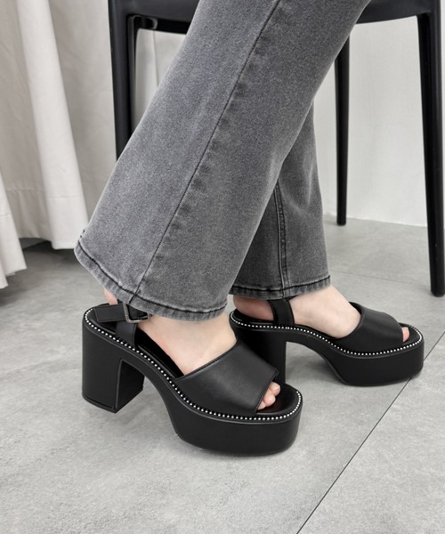 WEGO（ウィゴー）の「WEGO/【26春夏新作】ヒールデザインサンダル（サンダル・レディース・ブラック/その他1・MEDIUM/SMALL/LARGE）」の19枚目の写真