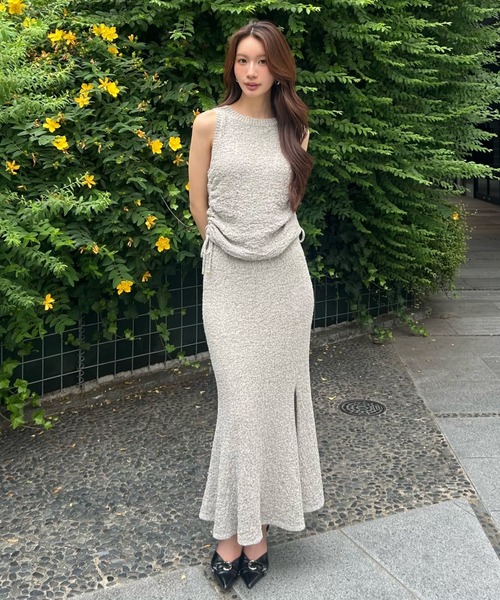 SENEE(セニー)の「shirring soft knit tops(シャーリングソフトニットトップス)(ニット/セーター・レディース・アイボリー/サンドベージュ/ブラック・FREE)」の15枚目の写真