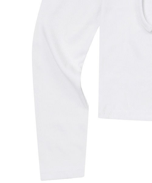 MUCENT（ムセント）の「A'GEM/9 × .kom 『MUCENT/ムセント』NEKI RIBBON OFF SHOULDER TEE/NEKIリボンオフショルダー長袖Tシャツ（Tシャツ/カットソー・レディース・ブラック/ホワイト/グレー・FREE）」の13枚目の写真