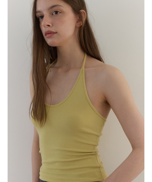 ASURA(アスラ)の「CURVE HALTER SLEEVELESS (MUSTARD)(Tシャツ/カットソー・レディース・その他・OS)」の7枚目の写真