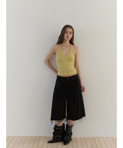 ASURA(アスラ)の「CURVE HALTER SLEEVELESS (MUSTARD)(Tシャツ/カットソー・レディース・その他・OS)」の8枚目の写真