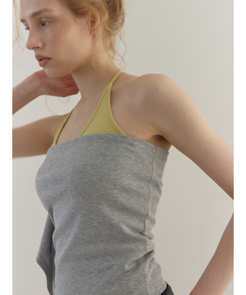 ASURA(アスラ)の「CURVE HALTER SLEEVELESS (MUSTARD)(Tシャツ/カットソー・レディース・その他・OS)」の10枚目の写真