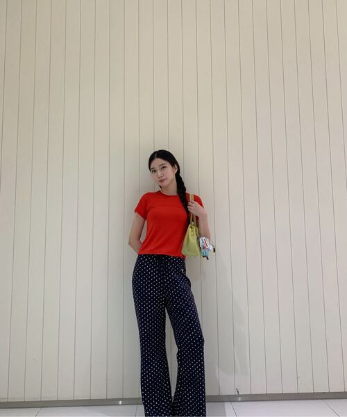 THE GREEN LAB（ザグリーンラボ）の「ソフトデイリードットブーツカットパンツ[ブラック]（その他パンツ・レディース・その他・FREE）」の21枚目の写真