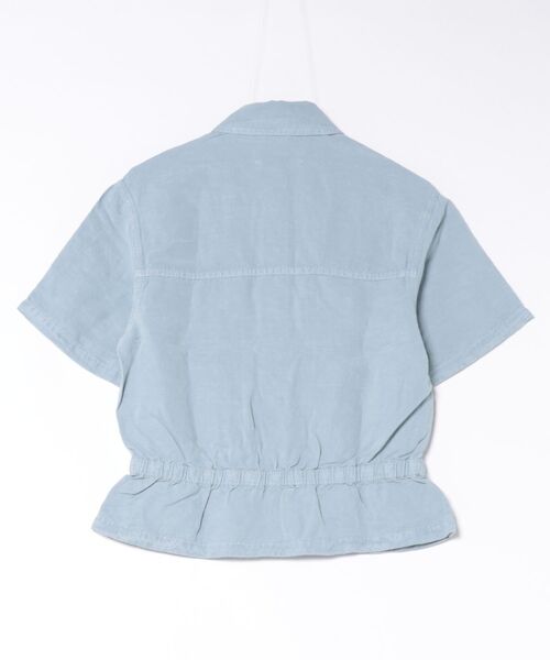 ALLSAINTS(オールセインツ)の「TOVE SHORT SLEEVE LINEN BLEND SHIRT | TOVE 半袖 リネン ブレンド シャツ(シャツ/ブラウス・レディース・ライトブルー・6/8/10/4)」の2枚目の写真