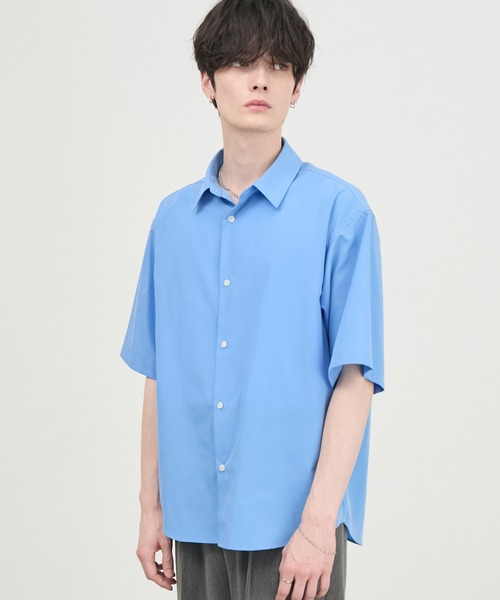 CIYOT(シヨウト)の「【CIYOT】ハイコンフォート ブロード 半袖シャツ <形態安定・吸水速乾>(シャツ/ブラウス・メンズ・ブルー/ホワイト/ブラウン系/チャコールグレー/グレイッシュブルー・M/S/L)」の14枚目の写真