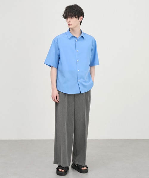 CIYOT(シヨウト)の「【CIYOT】ハイコンフォート ブロード 半袖シャツ <形態安定・吸水速乾>(シャツ/ブラウス・メンズ・ブルー/ホワイト/ブラウン系/チャコールグレー/グレイッシュブルー・M/S/L)」の19枚目の写真