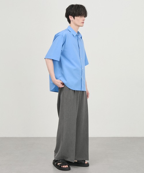 CIYOT(シヨウト)の「【CIYOT】ハイコンフォート ブロード 半袖シャツ <形態安定・吸水速乾>(シャツ/ブラウス・メンズ・ブルー/ホワイト/ブラウン系/チャコールグレー/グレイッシュブルー・M/S/L)」の20枚目の写真