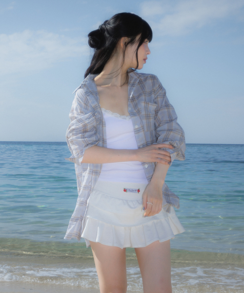 ROSEFRANTZ（ロゼフランツ）の「See-through Check Overfit Shirt [Sky Blue]（シャツ/ブラウス・レディース・スカイブルー・OS）」の10枚目の写真