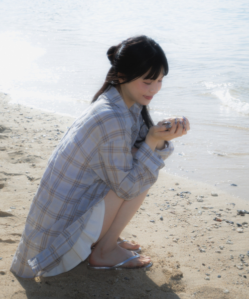 ROSEFRANTZ（ロゼフランツ）の「See-through Check Overfit Shirt [Sky Blue]（シャツ/ブラウス・レディース・スカイブルー・OS）」の15枚目の写真