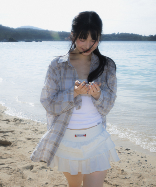 ROSEFRANTZ（ロゼフランツ）の「See-through Check Overfit Shirt [Sky Blue]（シャツ/ブラウス・レディース・スカイブルー・OS）」の16枚目の写真