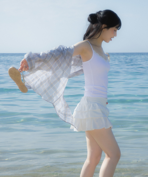 ROSEFRANTZ（ロゼフランツ）の「See-through Check Overfit Shirt [Sky Blue]（シャツ/ブラウス・レディース・スカイブルー・OS）」の20枚目の写真