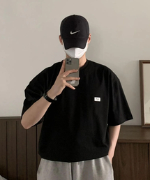 NUS（ナス）の「YEIパッチ1/2ティー ブラック（Tシャツ/カットソー）」