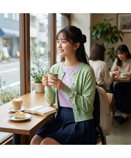 FILA(フィラ)の「SUMMER KNIT CARDIGAN(カーディガン/ボレロ・レディース・オレンジ/ホワイト/ライトグリーン・M/L/XL)」の13枚目の写真