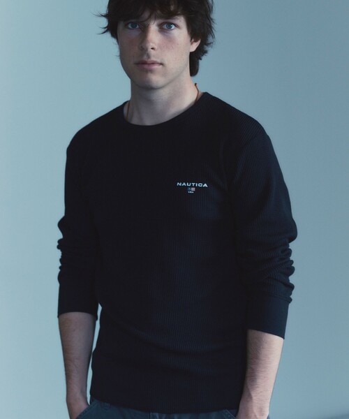 NAUTICA（ノーティカ）の「NAUTICA/ノーティカ Essentials タイトフィット L/S クルーネック ワッフルTシャツ（Tシャツ/カットソー・メンズ・ホワイト/ブラック/チャコールグレー/グレー・SMALL/MEDIUM/LARGE）」の3枚目の写真