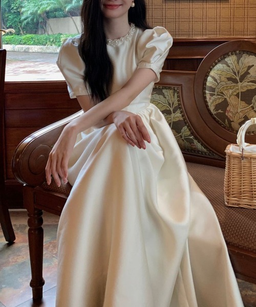 YUGA(ユーガ)の「YUGA_YGMC Korean-style Pearl neck party dress(ドレス・レディース・オフホワイト・S/M)」の10枚目の写真
