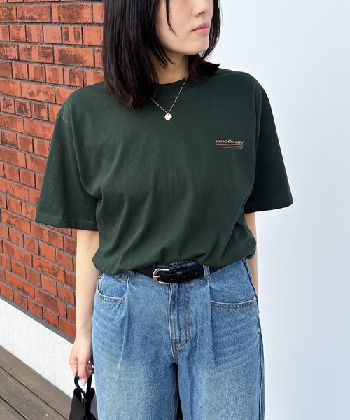 ISOOK（アイスー）の「【ISOOK / アイスー】オーバーサイズバックロゴTシャツ / プリントT 半袖 グラフィック 配色 バイカラー ビッグシルエット ルーズ メンズライク ノームコア ZOZOTOWN限定（Tシャツ/カットソー・レディース・グリーン/ネイビー/グレー・FREE）」の15枚目の写真