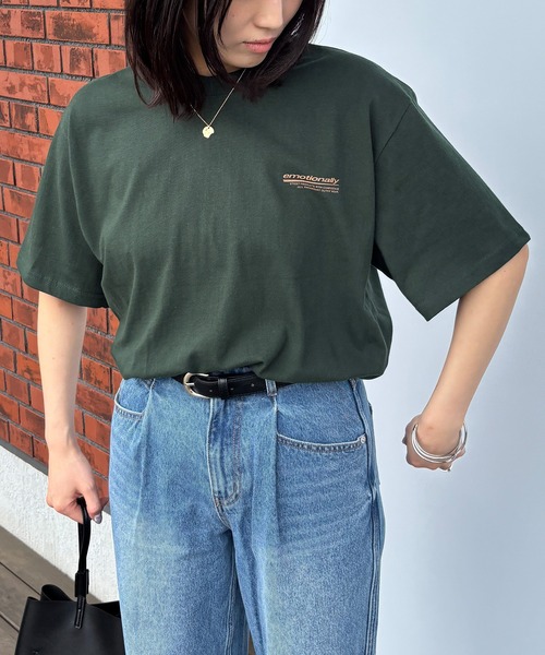 ISOOK（アイスー）の「【ISOOK / アイスー】オーバーサイズバックロゴTシャツ / プリントT 半袖 グラフィック 配色 バイカラー ビッグシルエット ルーズ メンズライク ノームコア ZOZOTOWN限定（Tシャツ/カットソー・レディース・グリーン/ネイビー/グレー・FREE）」の16枚目の写真