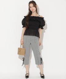 WILLSELECTION（ウィルセレクション）の「サイドリボンクロップドパンツ（その他パンツ）」