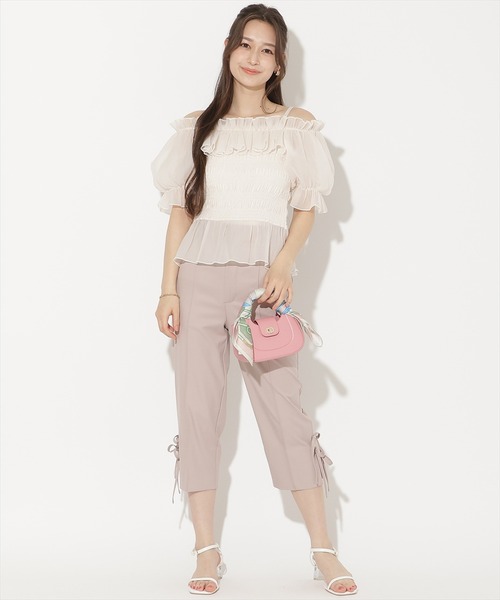 WILLSELECTION(ウィルセレクション)の「サイドリボンクロップドパンツ(その他パンツ・レディース・ピンク/ブラック/ブラック系その他・M/S)」の22枚目の写真