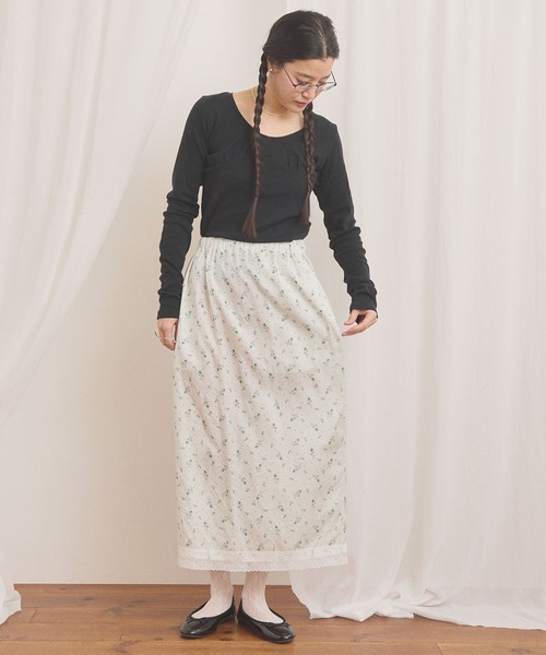 fig Ｌondon（フィグロンドン）の「pattren mesh long sleeve（Tシャツ/カットソー・レディース・ブラック/ホワイト/グレー・FREE）」の20枚目の写真