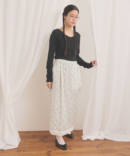 fig London(フィグロンドン)の「pattren mesh long sleeve(Tシャツ/カットソー・レディース・ブラック/ホワイト/グレー・FREE)」の22枚目の写真