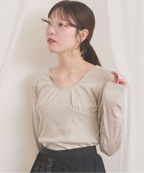 fig Ｌondon（フィグロンドン）の「pattren mesh long sleeve（Tシャツ/カットソー・レディース・ブラック/ホワイト/グレー・FREE）」の17枚目の写真