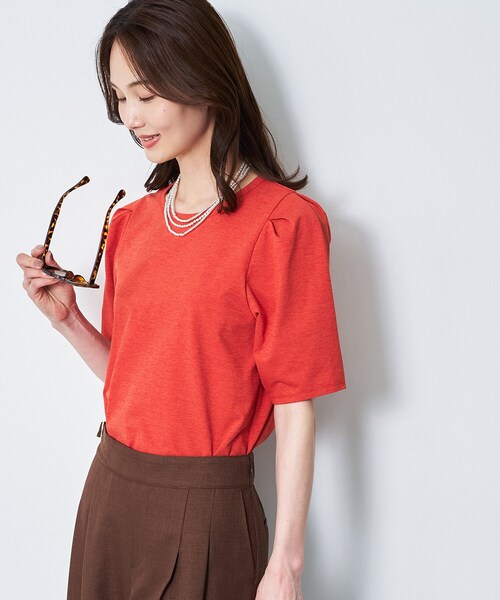 Reflect(リフレクト)の「【UVカット/接触冷感/吸水速乾】デザインスリーブプルオーバー(Tシャツ/カットソー・レディース・ブラック/オレンジ/ホワイト・00)」の6枚目の写真