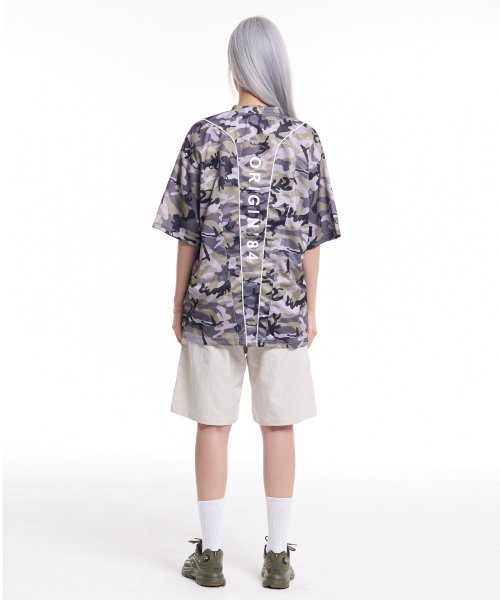 CREAM SODA LAB(クリームソーダラボ)の「カモメッシュパイピングオーバーサイズVネック半袖Tシャツカーキ(Tシャツ/カットソー・メンズ・その他・LARGE/X-LARGE)」の4枚目の写真
