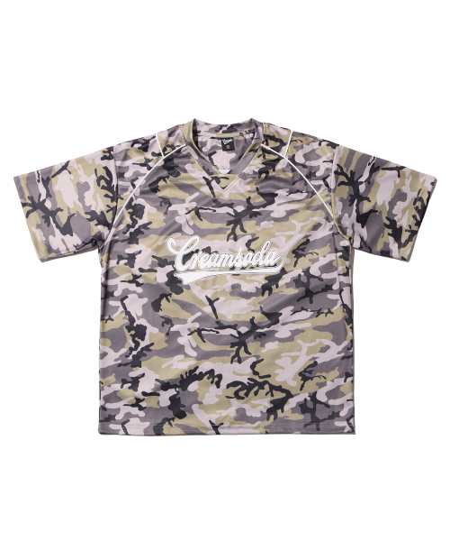 CREAM SODA LAB(クリームソーダラボ)の「カモメッシュパイピングオーバーサイズVネック半袖Tシャツカーキ(Tシャツ/カットソー・メンズ・その他・LARGE/X-LARGE)」の6枚目の写真