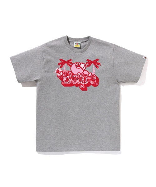A BATHING APE(アベイシングエイプ)の「PALM RESORT CAMO MILO ON BAPE TEE(Tシャツ/カットソー・メンズ・グレー/ホワイト/ブラック・XX-LARGE/MEDIUM/LARGE/SMALL/XXX-LARGE/X-LARGE)」の3枚目の写真