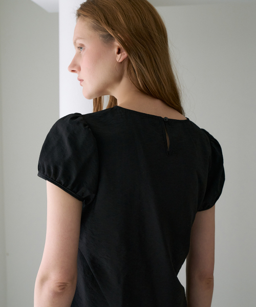 DEHEVE（デヘヴェ）の「Wrap Drape Blouse [Black]（シャツ/ブラウス・レディース・ブラック・SMALL/MEDIUM）」の5枚目の写真