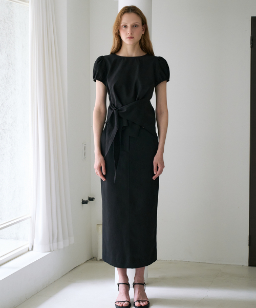 DEHEVE（デヘヴェ）の「Wrap Drape Blouse [Black]（シャツ/ブラウス・レディース・ブラック・SMALL/MEDIUM）」の6枚目の写真