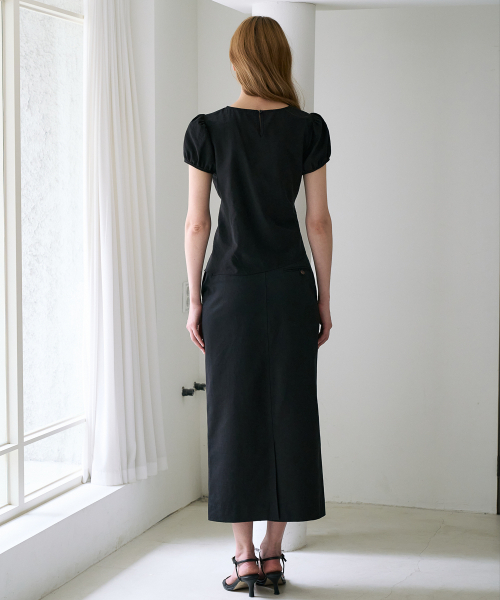 DEHEVE（デヘヴェ）の「Wrap Drape Blouse [Black]（シャツ/ブラウス・レディース・ブラック・SMALL/MEDIUM）」の8枚目の写真