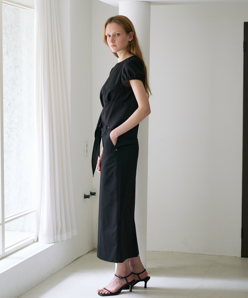 DEHEVE（デヘヴェ）の「Wrap Drape Blouse [Black]（シャツ/ブラウス・レディース・ブラック・SMALL/MEDIUM）」の9枚目の写真