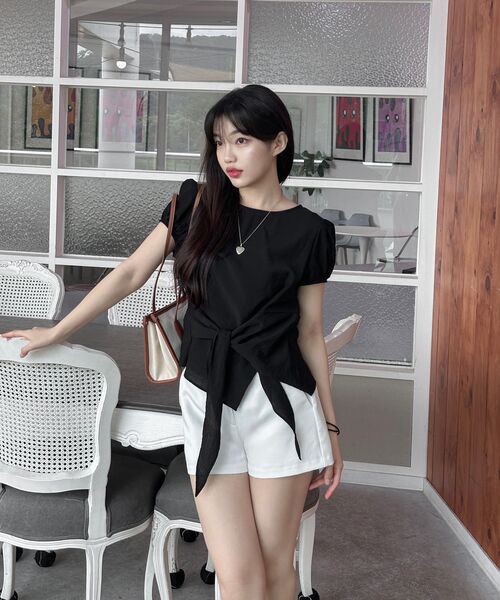 DEHEVE（デヘヴェ）の「Wrap Drape Blouse [Black]（シャツ/ブラウス・レディース・ブラック・SMALL/MEDIUM）」の11枚目の写真