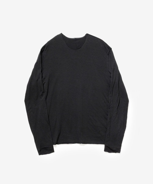 ATTACHMENT(アタッチメント)の「CO/CU ジャージー スリムフィット レイヤード L/S TEE / CO/CU JERSEY SLIM FIT LAYERED L/S TEE(Tシャツ/カットソー・メンズ・ライトカーキ/グレー/ホワイト/ブラック/ダークブラウン・1/4/3/2)」の2枚目の写真