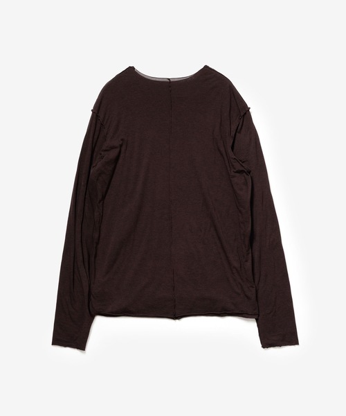 ATTACHMENT(アタッチメント)の「CO/CU ジャージー スリムフィット レイヤード L/S TEE / CO/CU JERSEY SLIM FIT LAYERED L/S TEE(Tシャツ/カットソー・メンズ・ライトカーキ/グレー/ホワイト/ブラック/ダークブラウン・1/4/3/2)」の13枚目の写真