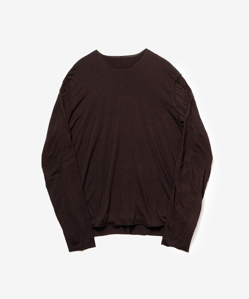 ATTACHMENT(アタッチメント)の「CO/CU ジャージー スリムフィット レイヤード L/S TEE / CO/CU JERSEY SLIM FIT LAYERED L/S TEE(Tシャツ/カットソー・メンズ・ライトカーキ/グレー/ホワイト/ブラック/ダークブラウン・1/4/3/2)」の12枚目の写真