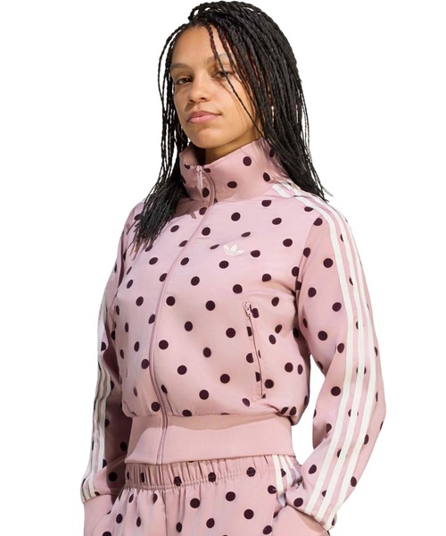 美品　 水玉 ドット　アディダス トラックジャケット　ピンク adidas SATIN POLKA DOTS Track Top / アディダス サテン水玉 トラック