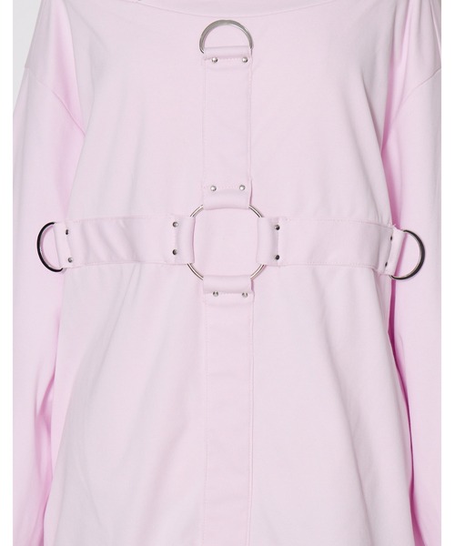 AVENCHUMU(アバンチュウム)の「Front cross long sleeve T-shirt(Tシャツ/カットソー・レディース・ピンク/ブラック/ホワイト・FREE)」の14枚目の写真