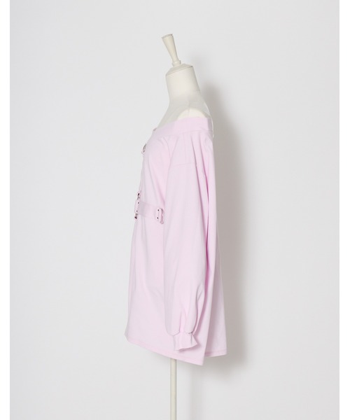 AVENCHUMU(アバンチュウム)の「Front cross long sleeve T-shirt(Tシャツ/カットソー・レディース・ピンク/ブラック/ホワイト・FREE)」の18枚目の写真