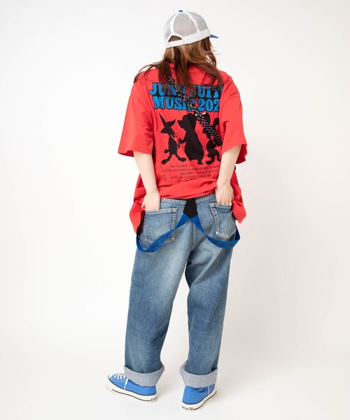 RNA(アールエヌエー)の「R4478 【PINKMOTEL】BIGサスペンダーパンツ(デニムパンツ・レディース・インディゴブルー・MEDIUM)」の14枚目の写真