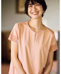 DoCLASSE（ ドゥクラッセ）の「レースデザイン/半袖・DoT（Tシャツ/カットソー）」