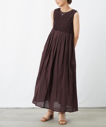 LC/LLL ハンドスモッキングワンピース
