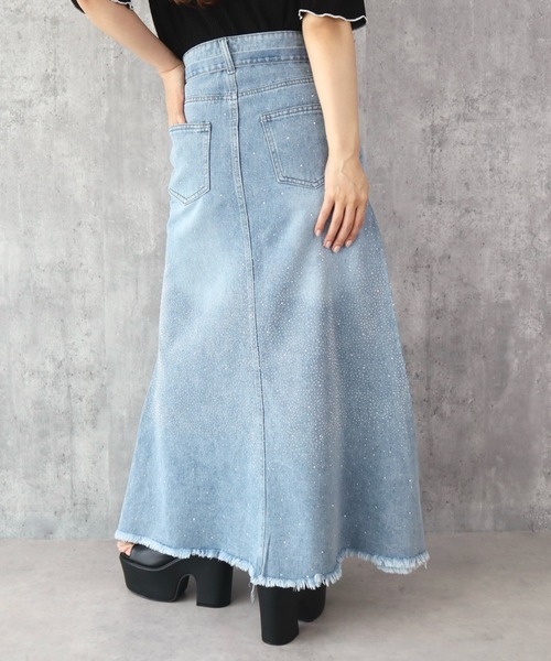 CECIL McBEE(セシルマクビー)の「ラインストーンデニムスカート(デニムスカート・レディース・ブラック/サックスブルー・61/64)」の14枚目の写真
