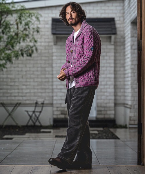 CAMBIO（カンビオ）の「mp15148- Chemical Wash Corduroy Belted Pants ワイドパンツ(MIU-262-010)（その他パンツ・メンズ・ネイビー系/ブラック系その他・L/M/S）」の7枚目の写真